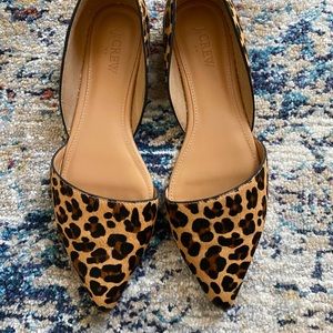 J Crew Leopard Print Pointed Flats